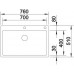 BLANCO Einbaubecken CLARON 700-IF/A Edelstahl Durinox InFino 523394