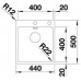 BLANCO Einbaubecken ANDANO 400-IF/A Edelstahl Seidenglanz mit InFino Ablaufsystem 525244
