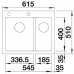 BLANCO Pleon 6 Split Silgranit PuraDur, beton-style, InFino Ablauf, 525307
