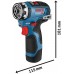 BOSCH GSR 12V-35 FC Akku-Bohrschrauber L-BOXX, 2x akku 3,0 Ah,bohrfutteraufsatz 06019H3001