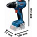 BOSCH PROFESSIONAL 18 V set 2 stück: GSR + GDR + 2× GBA 5.0 Ah + GAL 18V-40 0615A50090