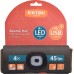 EXTOL LIGHT Kappe mit Stirnlampe 4x45lm, USB-Aufladung, fluoreszierendes Orange 43460