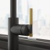 Franke FG 4768.504 MARIS STRIPES SEMI PRO Küchenarmatur, matt schwarz/gold 115.0747.679
