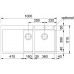 Franke Mythos MTG 651-100 Fragranit DuraKleenPlus, Glacier, Becken links, 114.0017.864