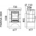 ABX MARINA L TV, Kachelofen mit Wärmetauscher, braun 3004TVH