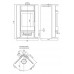 ABX POLAR 4656-6-III W ecke-formig, Holz-Kaminofen, schwarz + Öfchen Speckstein 4656-6C