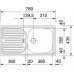 B-Ware Franke Eurostar ETN 614 780 x 435 mm Einbausp. Edelstahl Seidenmatt GEBUELT