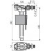 ALCAPLAST Füllventil für Keramik-Spülkasten, Zulauf seitlich, Metallgewinde A16 1/2"