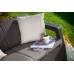 ALLIBERT CORFU LOVE SEAT 2-Sitzer Sofa, 128 x 70 x 79cm, braun/grau-beige 17197359