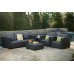 ALLIBERT SALTA 3 Lounge 3-Sitzer-Sofa, 200,5 x 84 x 65,5 cm, graphit/grau 17206018