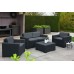 ALLIBERT CALIFORNIA 2 Lounge Set, cappuccino/sand 17192233