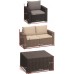 ALLIBERT CALIFORNIA 2 Lounge Set, cappuccino/sand 17192233