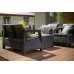 B-WARE ALLIBERT CORFU BOX Loungeset, graphit/grau 17200180 Beschädigte Verpackung!!