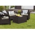 ALLIBERT CORFU BOX Lounge-Set, braun/beige 17200180