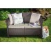 ALLIBERT CORFU LOVE SEAT 2-Sitzer Sofa, 128 x 70 x 79cm, braun/beige 17197359