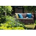ALLIBERT CORFU LOVE SEAT 2-Sitzer Sofa, 128 x 70 x 79cm, braun/beige 17197359