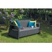 ALLIBERT CORFU LOVE SEAT MAX 3-Sitzer Sofa, 182 x 70 x 79cm, graphit/grau 17197959