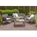 ALLIBERT DELANO Lounge Set, graphit/grau 17201088