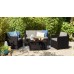 ALLIBERT MONACO Lounge-Set mit Aufbewahrungstisch, braun/beige 17200031