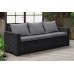 ALLIBERT MOOREA 3-Sitzer Sofa 199 x 68 x 72 cm, Rattan-Optik, graphit/grau 17196779