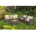 ALLIBERT CALIFORNIA 3-Sitzer Sofa 199 x 68 x 72 cm, Rattan-Optik, cappuccino/sand 17196779