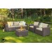 ALLIBERT MOOREA 3-Sitzer Sofa 199 x 68 x 72 cm, Rattan-Optik, cappuccino/sand 17196779