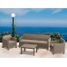 ALLIBERT ORLANDO 3 SEATER Lounge-Set, Gartenmöbel, cappuccino/sand 17202802