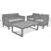 ALLIBERT ORLANDO + LYON TABLE Garten-Sitzgruppe 4-tlg., cappuccino/sand 17204944