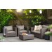 ALLIBERT SALTA 2 Lounge 2-Sitzer-Sofa, 141 x 84 x 65,5 cm, graphit/grau 17206012