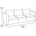 ALLIBERT SALTA 3 Lounge 3-Sitzer-Sofa, 200,5 x 84 x 65,5 cm, graphit/grau 17206018