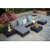 ALLIBERT SAPPORO 2 Lounge 2-Sitzer-Sofa, 130 x 84 x 63,5 cm, graphit/grau 17206028