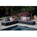 ALLIBERT SAPPORO 2 Lounge 2-Sitzer-Sofa, 130 x 84 x 63,5 cm, graphit/grau 17206028