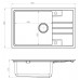 ALVEUS Set INTERMEZZO 130 Granitspüle 780x480 mm + Küchenarmatur TONIA, weiß + Chrom
