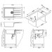 B-WARE ALVEUS CADIT 40 Granitspüle, 860 x 500 mm, weiß 1132027