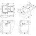 ALVEUS LINE 70 Edelstahlspüle, 790 x 500 mm, Leinen 1082081