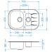 ALVEUS WAVE 30 Küchenspüle Edelstahl/Glas, 760 x 500 mm, weiß 1102741