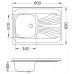 ALVEUS CLASSIC 30 X Edelstahlspüle mit dem Holzrahmen, 800 x 600 mm, links 1073829