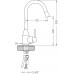 ALVEUS ARC 40-P Küchenarmatur, mit ausziehbarem Schlauch, Chrom 1015662