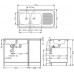 ALVEUS CLASSIC 100 Edelstahlspüle vollflächig, 1200 x 600 mm, rechts 1009085