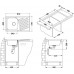ALVEUS ELEGANT 30 Edelstahlspüle, 810 x 510 mm, Satin 1126348
