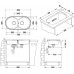 ALVEUS FORM 50 Edelstahlspüle, 832 x 437 mm, Leinen 1060039