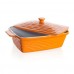 AUSVERKAUF BANQUET Auflaufform mit Deckel 33x21cm, eckig, Culinaria Orange 60ZF10