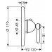 Hansgrohe AXOR CARLTHighflow Thermostat Unterputz mit Hebelgriff 17712090 chrom/gold-optik