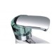 KLUDI Joop! Bidet-Einhandmischer DN 10, Chrom/Grün glass 55217H775