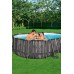 BESTWAY Power Steel Frame Pool 610 x 366 x 122 cm, Komplett-Set mit Filterpumpe 5611R