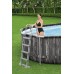 BESTWAY Power Steel Frame Pool 610 x 366 x 122 cm, Komplett-Set mit Filterpumpe 5611R