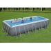 BESTWAY Power Steel Frame Pool 640 x 274 x 132 cm, Komplett-Set mit Filterpumpe 5611Z