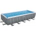 BESTWAY Power Steel Frame Pool 640 x 274 x 132 cm, Komplett-Set mit Sandfilteranlage 5612B