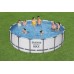 BESTWAY Steel Pro Max Frame Pool 488 x 122 cm, Komplett-Set mit Filterpumpe 5612Z