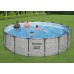 BESTWAY Steel Pro Max Frame Pool Komplett-Set 488 x 122 cm, mit Filterpumpe 5619E